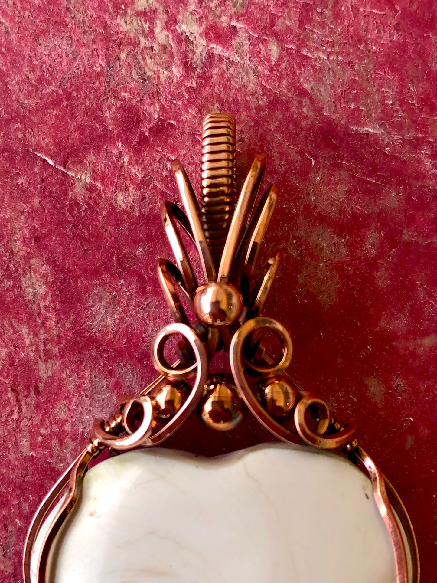 Shiva Shell Heart Wire Wrapped in Copper