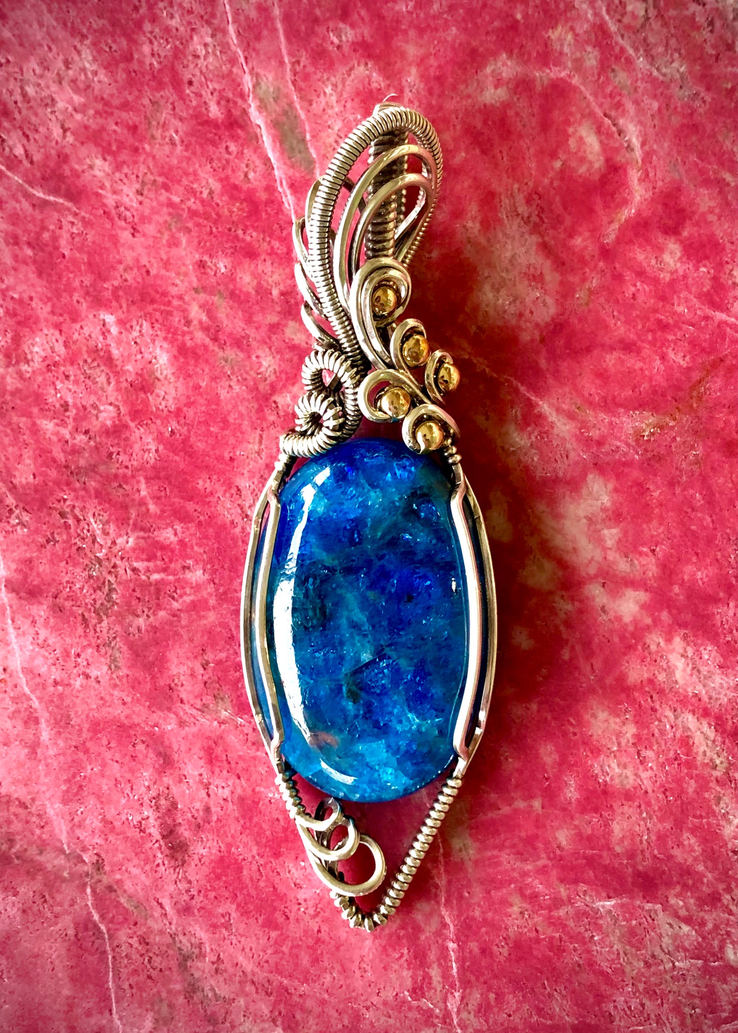 Neon Blue Apatite in Sterling Silver