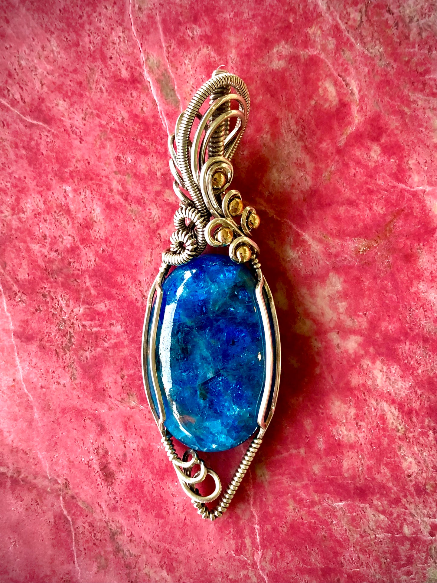 Neon Blue Apatite in Sterling Silver