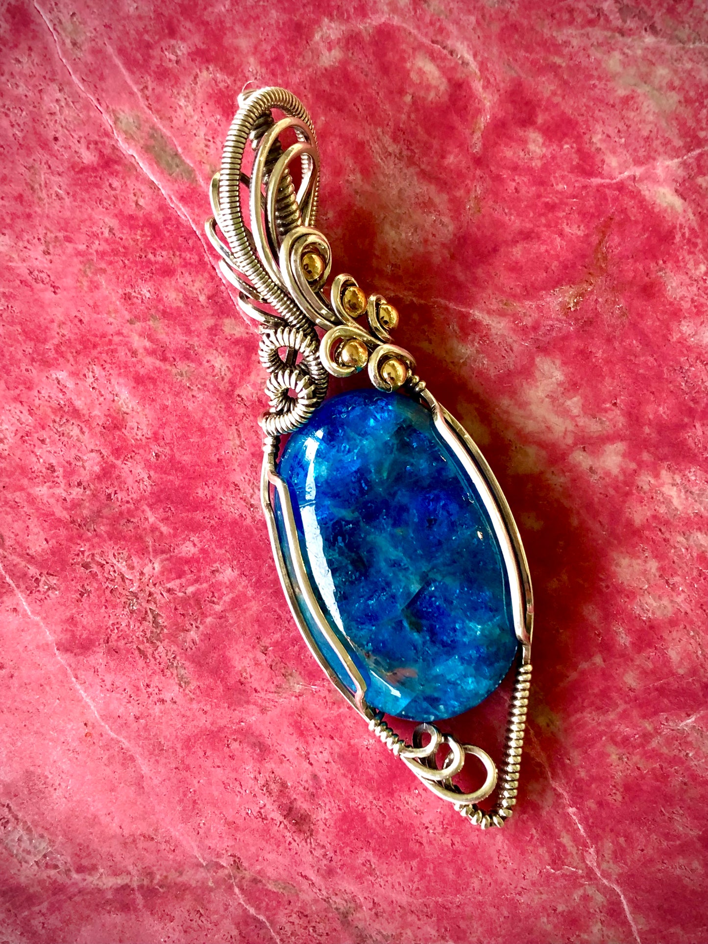 Neon Blue Apatite in Sterling Silver
