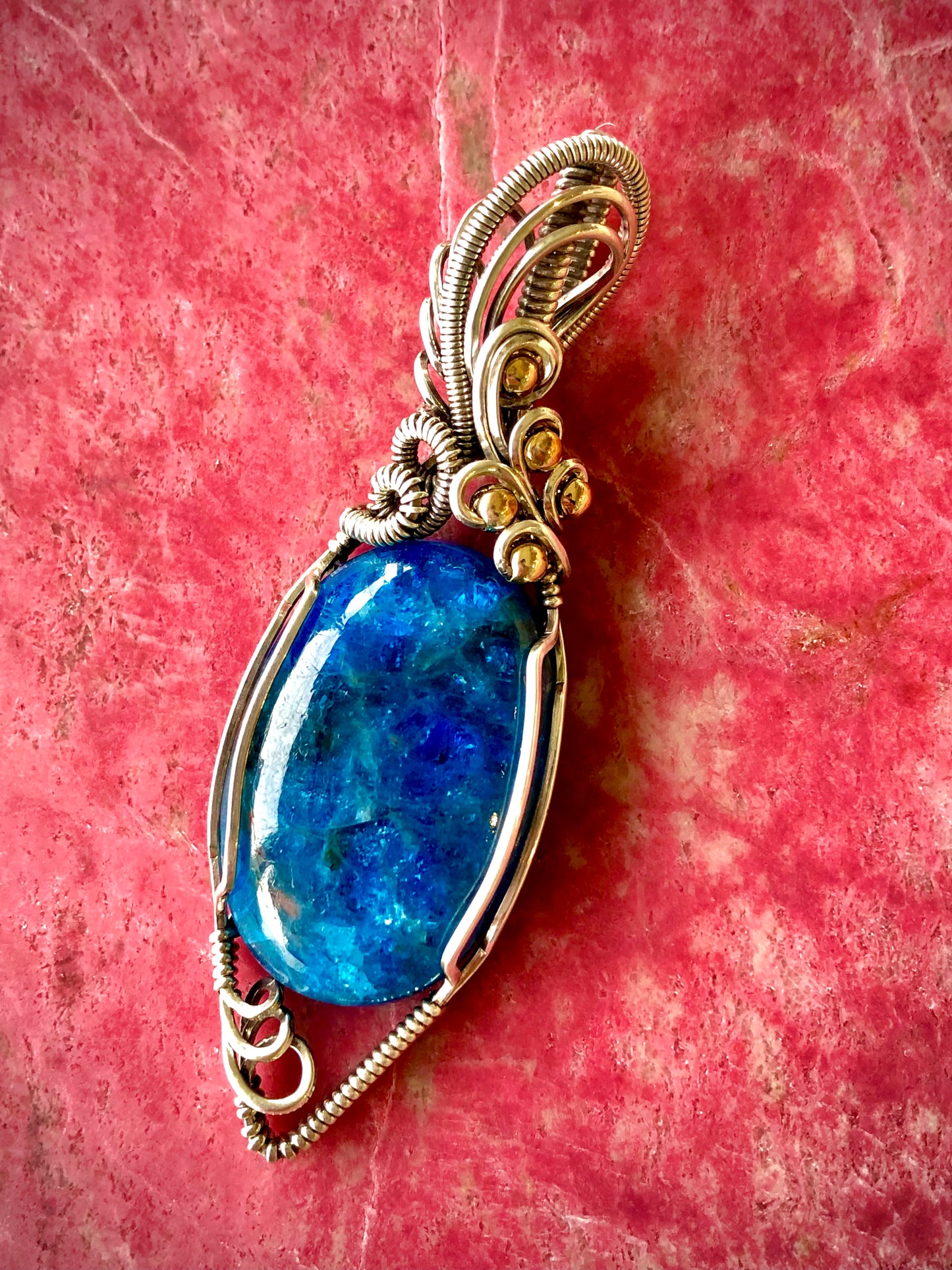 Neon Blue Apatite in Sterling Silver