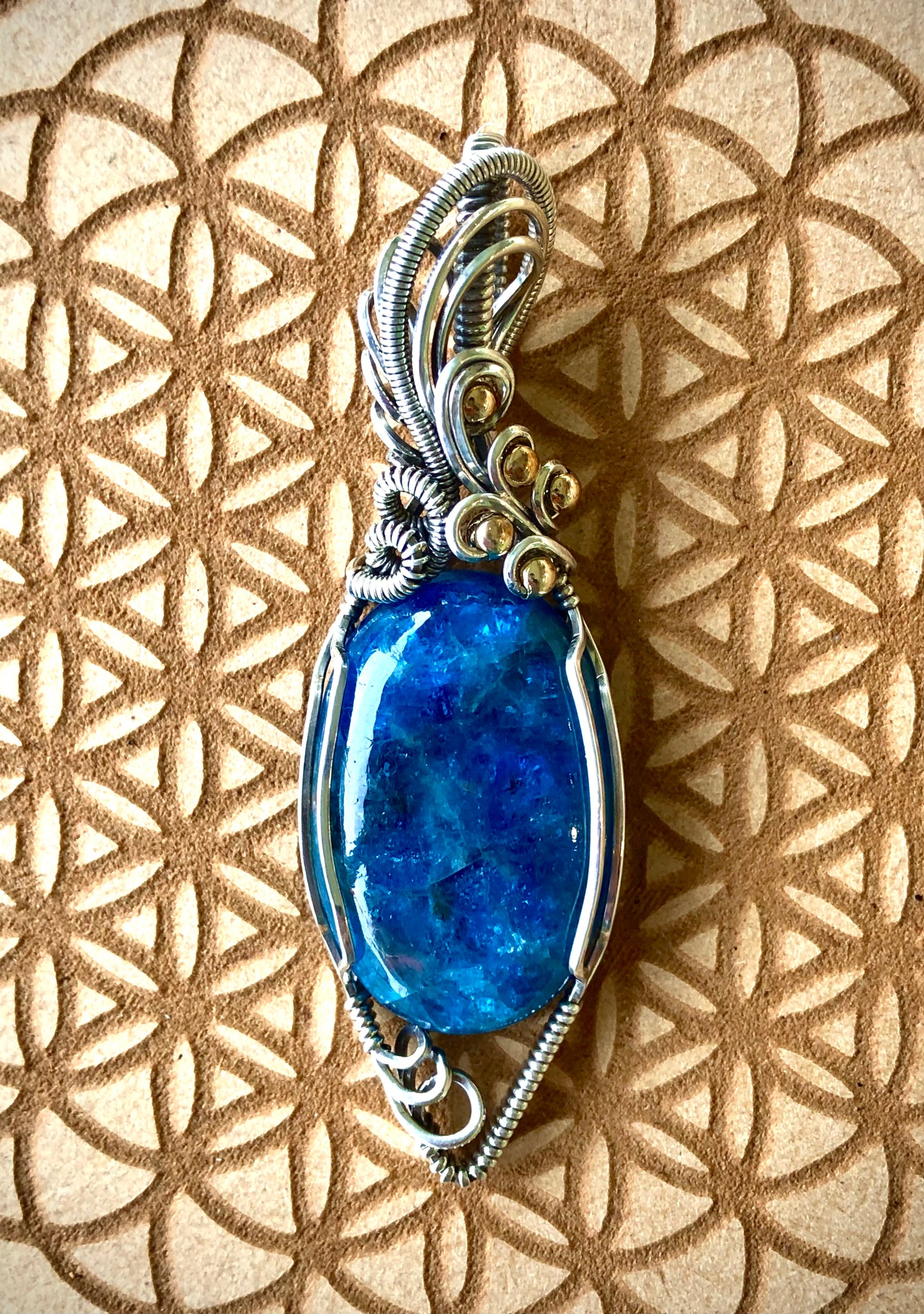 Neon Blue Apatite in Sterling Silver
