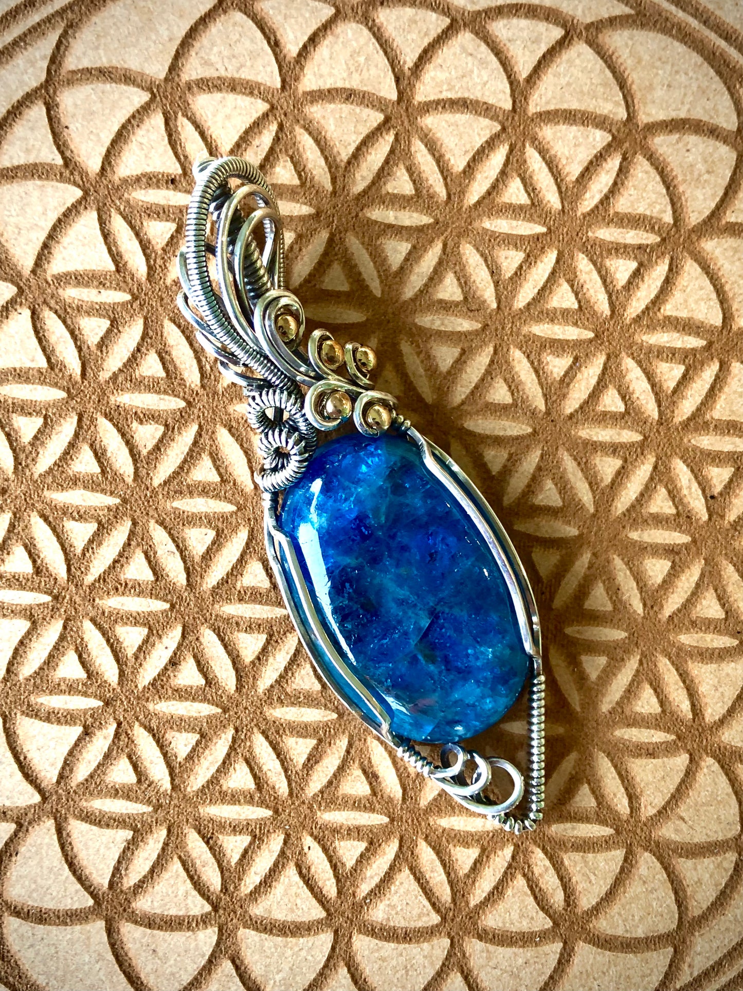 Neon Blue Apatite in Sterling Silver