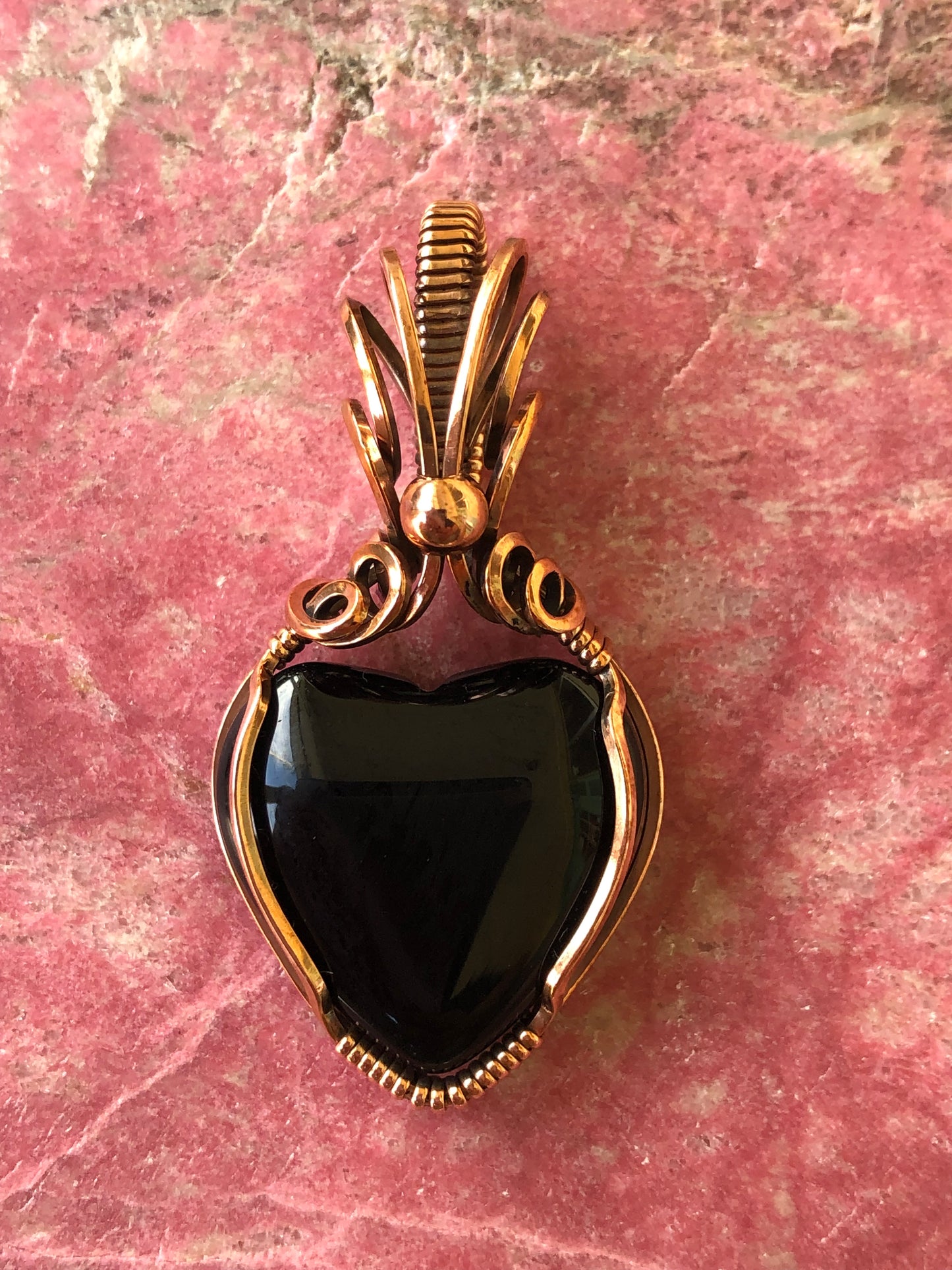 Black Obsidian Heart Pendant