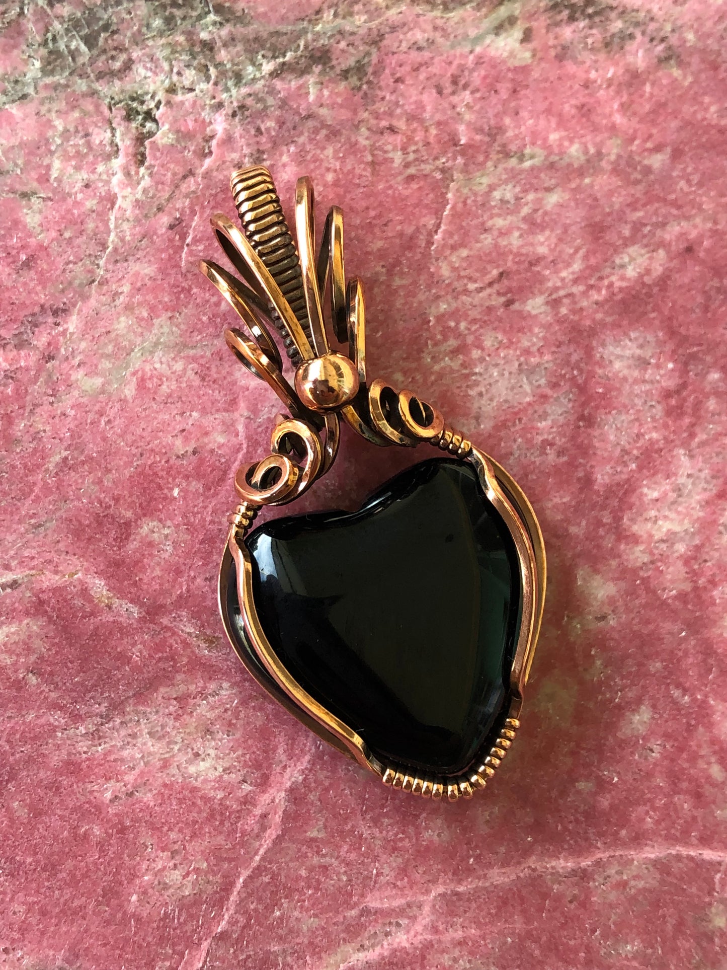 Black Obsidian Heart Pendant