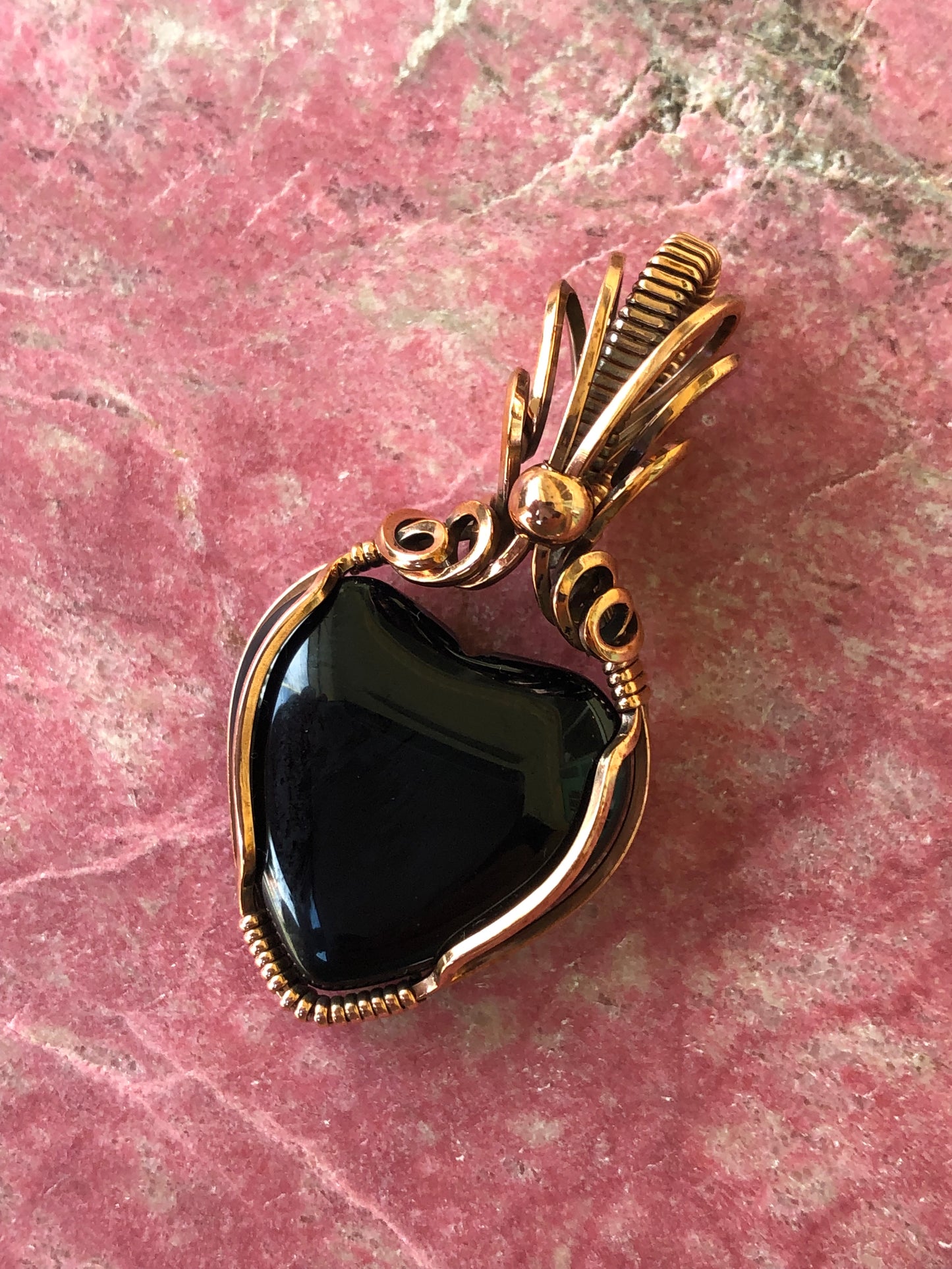Black Obsidian Heart Pendant