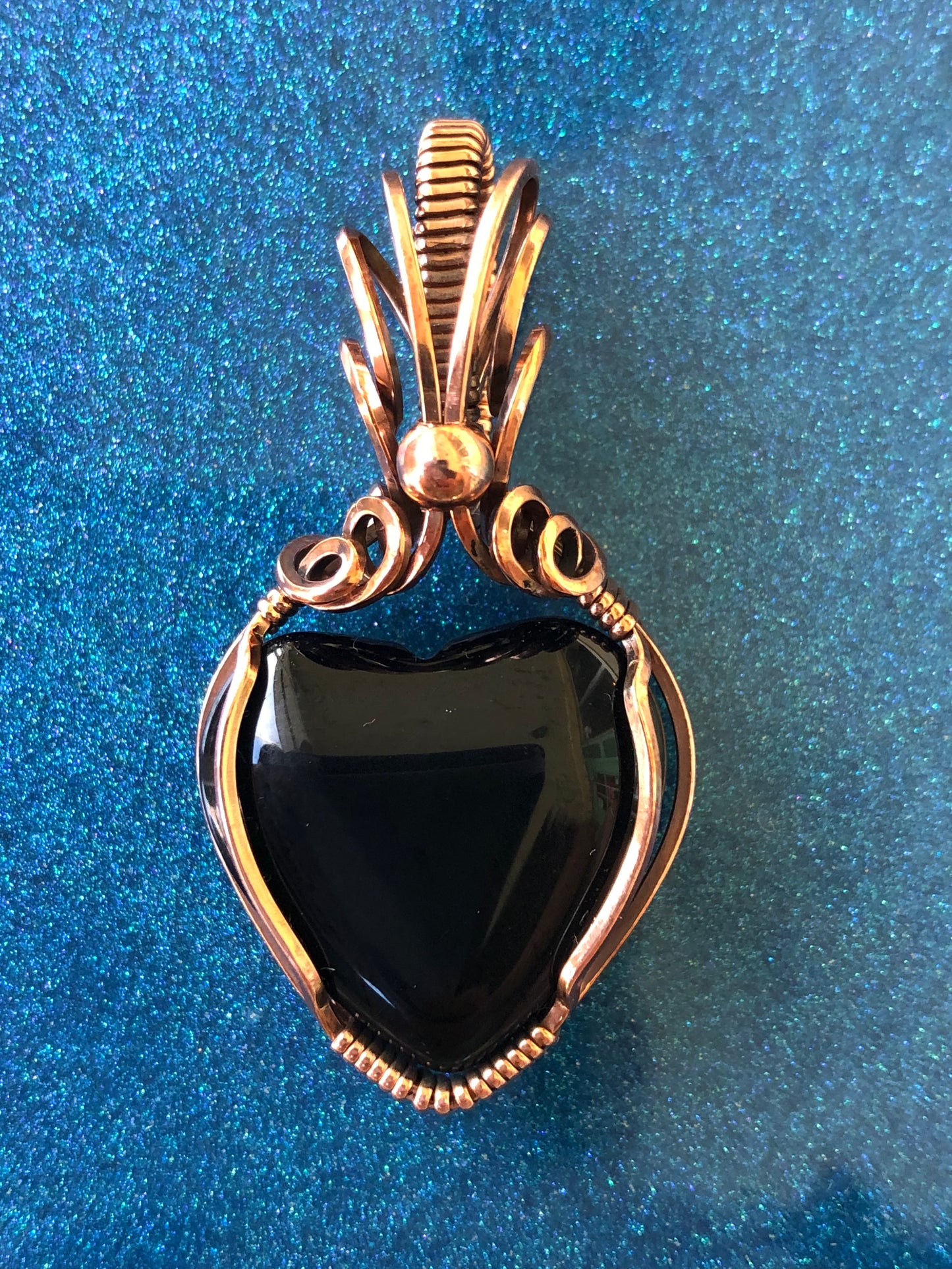 Black Obsidian Heart Pendant